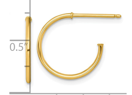 14k Yellow Gold Earrings Style TF2481 - Classique Jewelry Inc.