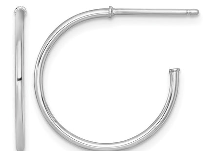 14K white gold hoop earrings