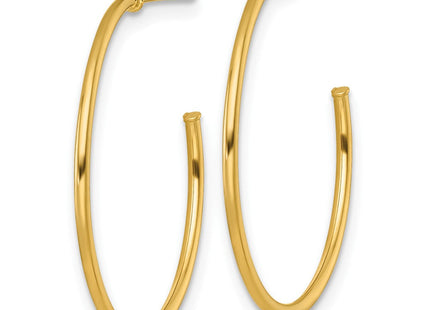14k Polished 1.2 x Solid C-Hoop Post Earrings (Style TF2483)