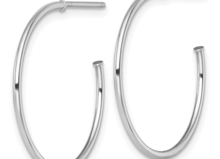 14K white gold hoop earrings, alternate view