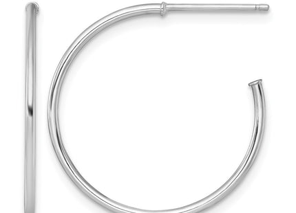 14K white gold hoop earrings