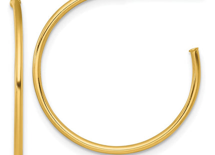14k Polished 1.2 x Solid C-Hoop Post Earrings (Style TF2483)