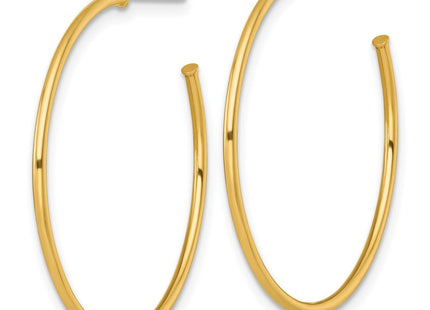 14k Polished 1.2 x Solid C-Hoop Post Earrings (Style TF2484)