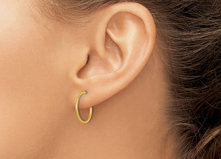 14k Polished 1.2 x Solid C-Hoop Post Earrings, 30 x 1.2mm