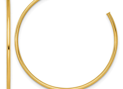 14k Polished 1.2 x Solid C-Hoop Post Earrings (Style TF2485)