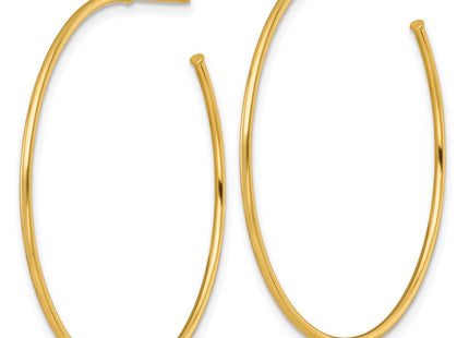 14k Polished 1.2 x Solid C-Hoop Post Earrings (Style TF2486)