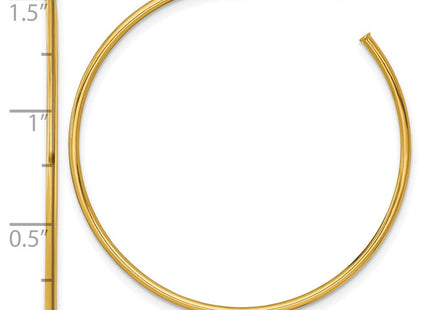 14k Polished 1.2 x Solid C-Hoop Post Earrings (Style TF2486)