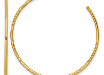 14k Polished 1.2 x Solid C-Hoop Post Earrings (Style TF2486)