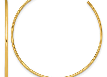 14k Polished 1.2 x Solid C-Hoop Post Earrings (Style TF2487)
