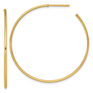 14k Polished 1.2 x Solid C-Hoop Post Earrings (Style TF2487)