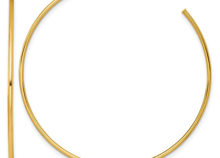 14k Polished 1.2 x Solid C-Hoop Post Earrings (Style TF2488)