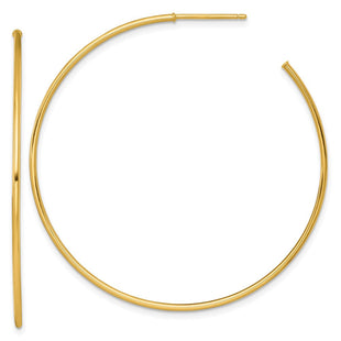 14k Polished 1.2 x Solid C-Hoop Post Earrings (Style TF2488)