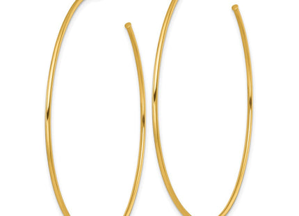 14k Polished 1.2 x Solid C-Hoop Post Earrings (Style TF2489)