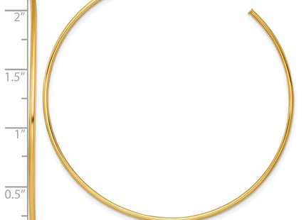 14k Polished 1.2 x Solid C-Hoop Post Earrings (Style TF2489)