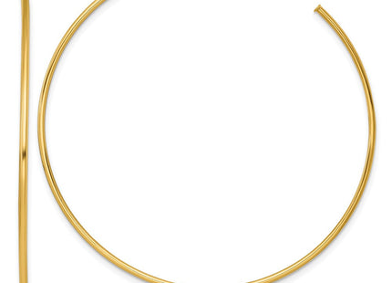 14k Polished 1.2 x Solid C-Hoop Post Earrings (Style TF2489)