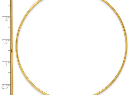 14k Polished 1.2 x Solid C-Hoop Post Earrings (Style TF2490)