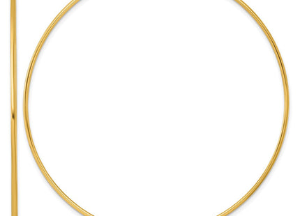 14k Polished 1.2 x Solid C-Hoop Post Earrings (Style TF2490)