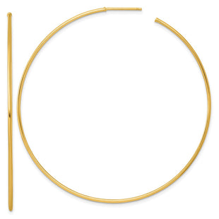 14k Polished 1.2 x Solid C-Hoop Post Earrings (Style TF2490)