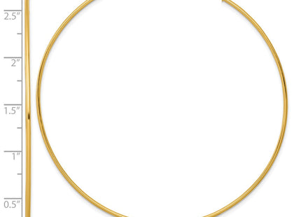 14k Polished 1.2 x Solid C-Hoop Post Earrings (Style TF2491)