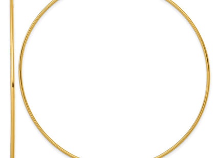 14k Polished 1.2 x Solid C-Hoop Post Earrings (Style TF2491)