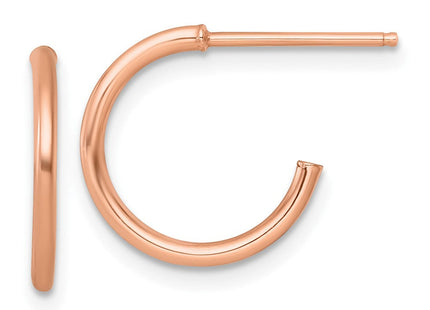 14K rose gold hoop earrings