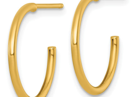 14K gold hoop earrings, alternate view