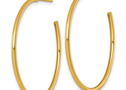 14K gold hoop earrings, alternate view