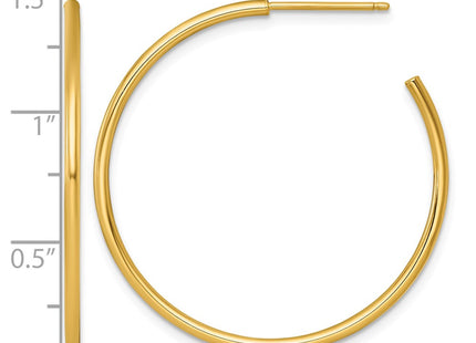 14K gold hoop earrings, another view