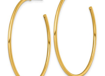 14K gold hoop earrings, alternate view