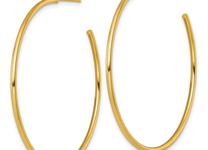 14K gold hoop earrings, alternate view