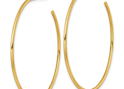 14K gold hoop earrings, alternate view