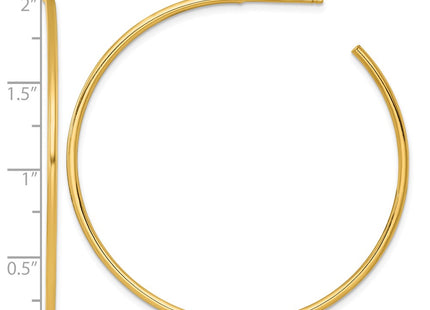 14K gold hoop earrings, another view