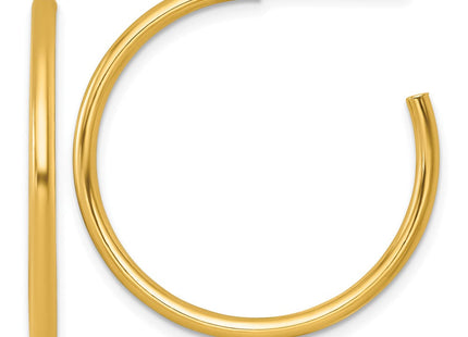 14k Polished 2.0 x Tube C-Hoop Post Earrings (Style TF2505)