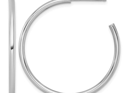 14K white gold hoop earrings