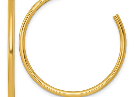 14k Polished 2.0 x Tube C-Hoop Post Earrings (Style TF2506)