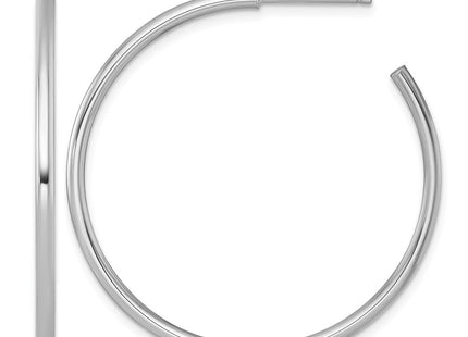 14K white gold hoop earrings