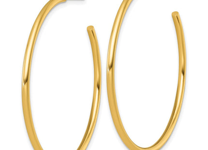 14k Polished 2.0 x Tube C-Hoop Post Earrings (Style TF2508)