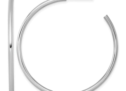 14K white gold hoop earrings