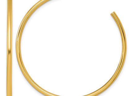 14k Polished 2.0 x Tube C-Hoop Post Earrings (Style TF2508)