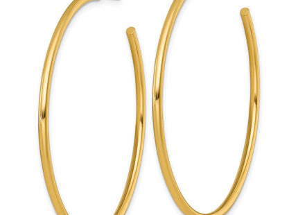 14k Polished 2.0 x Tube C-Hoop Post Earrings (Style TF2509)
