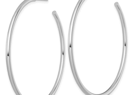 14K white gold hoop earrings, alternate view