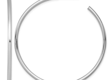 14K white gold hoop earrings