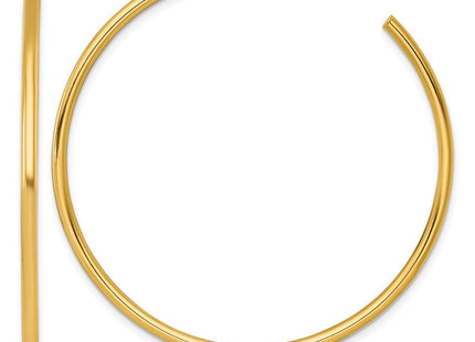 14k Polished 2.0 x Tube C-Hoop Post Earrings (Style TF2509)