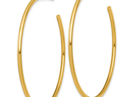 14k Polished 2.0 x Tube C-Hoop Post Earrings (Style TF2510)