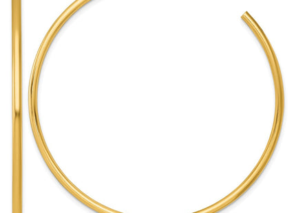 14k Polished 2.0 x Tube C-Hoop Post Earrings (Style TF2510)