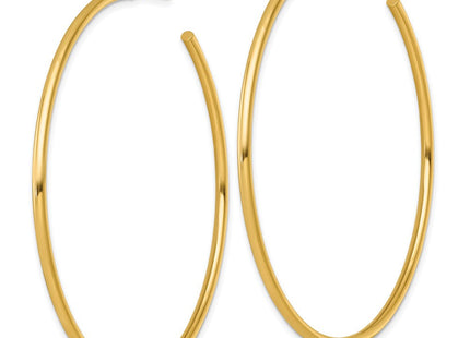 14k Polished 2.0 x Tube C-Hoop Post Earrings (Style TF2511)