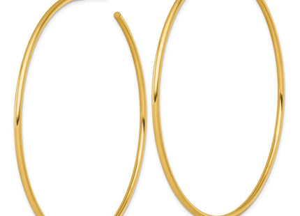 14k Polished 2.0 x Tube C-Hoop Post Earrings (Style TF2513)