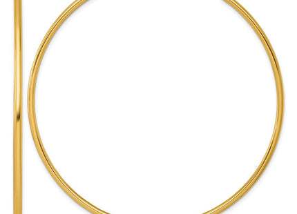 14k Polished 2.0 x Tube C-Hoop Post Earrings (Style TF2513)