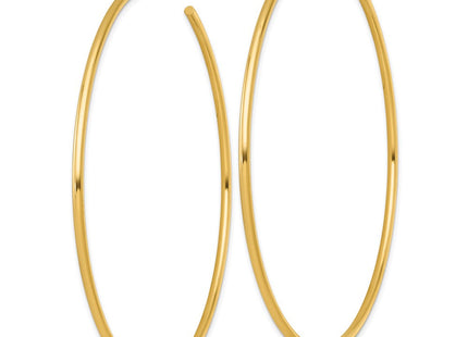 14k Polished 2.0 x Tube C-Hoop Post Earrings (Style TF2514)