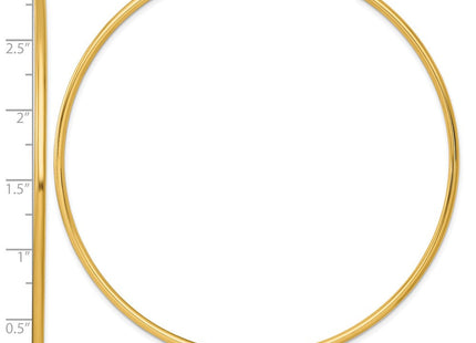 14k Polished 2.0 x Tube C-Hoop Post Earrings (Style TF2514)